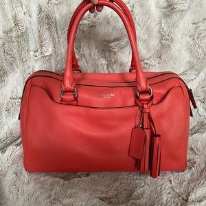 Coach “Legacy - Haley” Leather Satchel - Coral